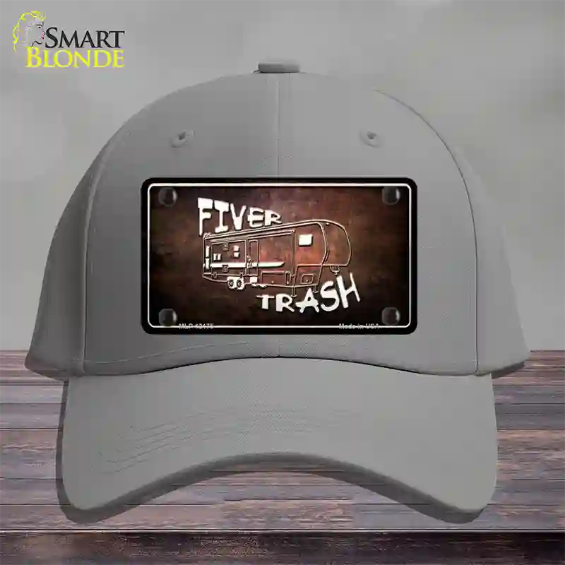 Fiver Trash Novelty License Plate Hat Cotton / Gray