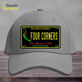 Four Corners New Mexico Black Novelty License Plate Hat Cotton / Gray