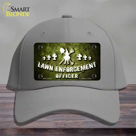 Lawn Enforcement Gnome Novelty License Plate Hat Cotton / Gray