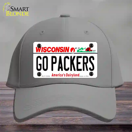 Go Packers Wisconsin Novelty License Plate Hat Cotton / Gray