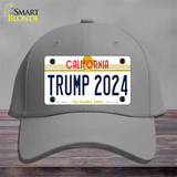 Trump 2024 California Novelty License Plate Hat Cotton / Gray