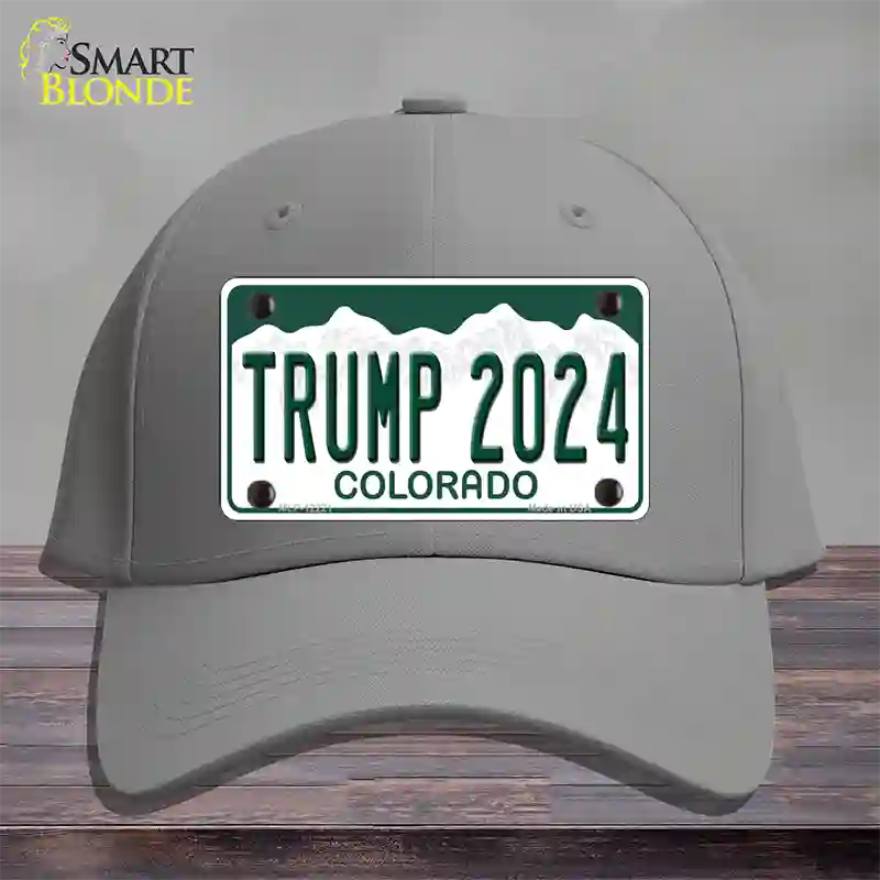 Trump 2024 Colorado Novelty License Plate Hat Cotton / Gray