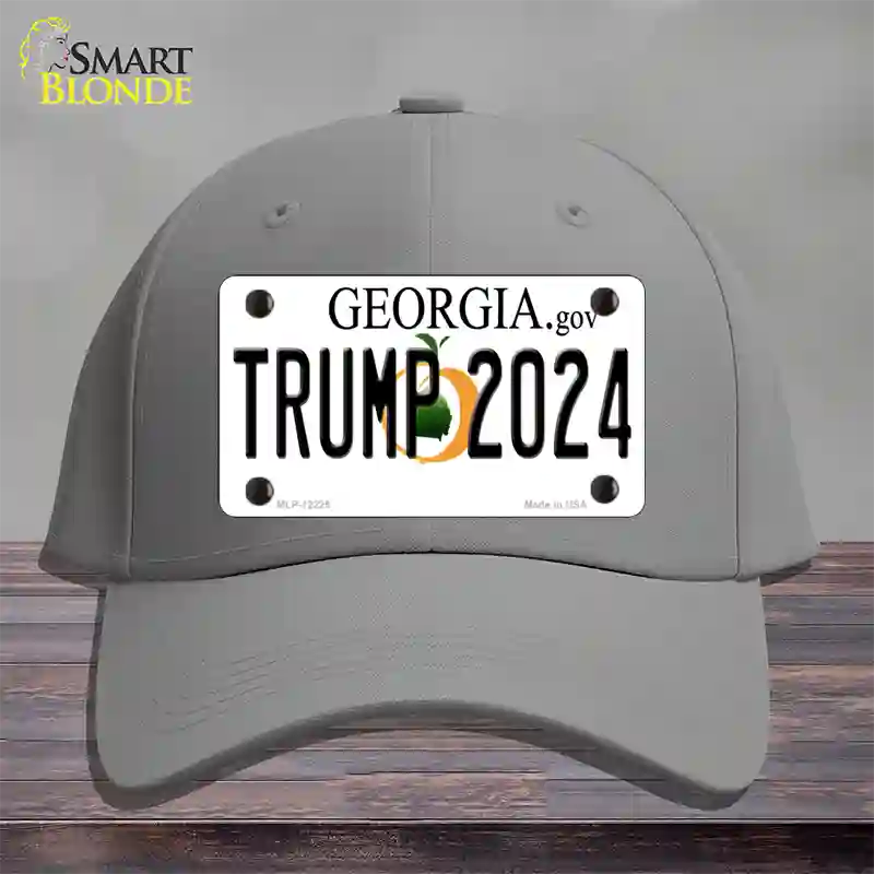 Trump 2024 Georgia Novelty License Plate Hat Cotton / Gray