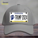 Trump 2024 Indiana Novelty License Plate Hat Cotton / Gray