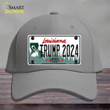 Trump 2024 Louisiana Novelty License Plate Hat Cotton / Gray