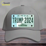 Trump 2024 New Hampshire Novelty License Plate Hat Cotton / Gray