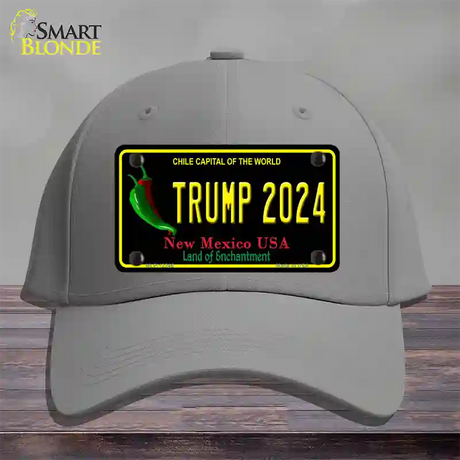 Trump 2024 New Mexico Novelty License Plate Hat Cotton / Gray