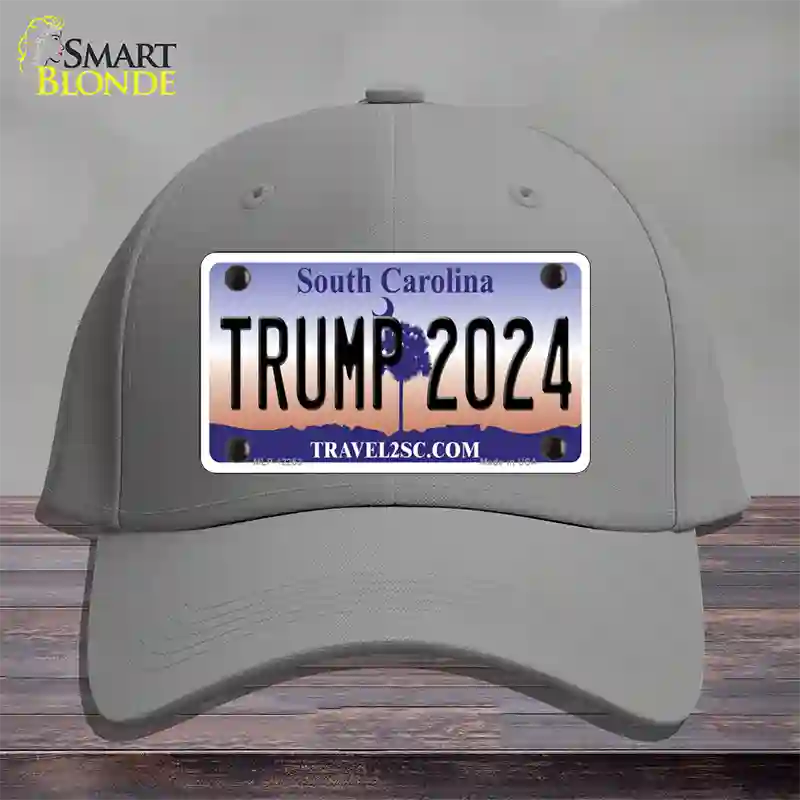 Trump 2024 South Carolina Novelty License Plate Hat Cotton / Gray