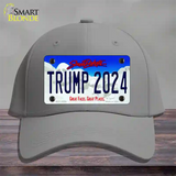 Trump 2024 South Dakota Novelty License Plate Hat Cotton / Gray