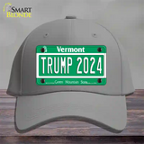 Trump 2024 Vermont Novelty License Plate Hat Cotton / Gray