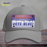 Hate Seeing Red Vote Blue Novelty License Plate Hat Cotton / Gray