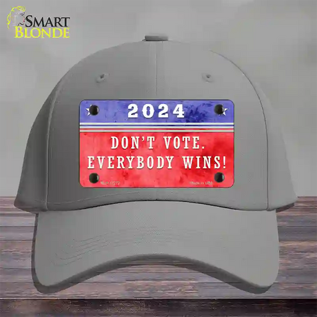 Dont Vote Everyone Wins 2020 Novelty License Plate Hat Cotton / Gray