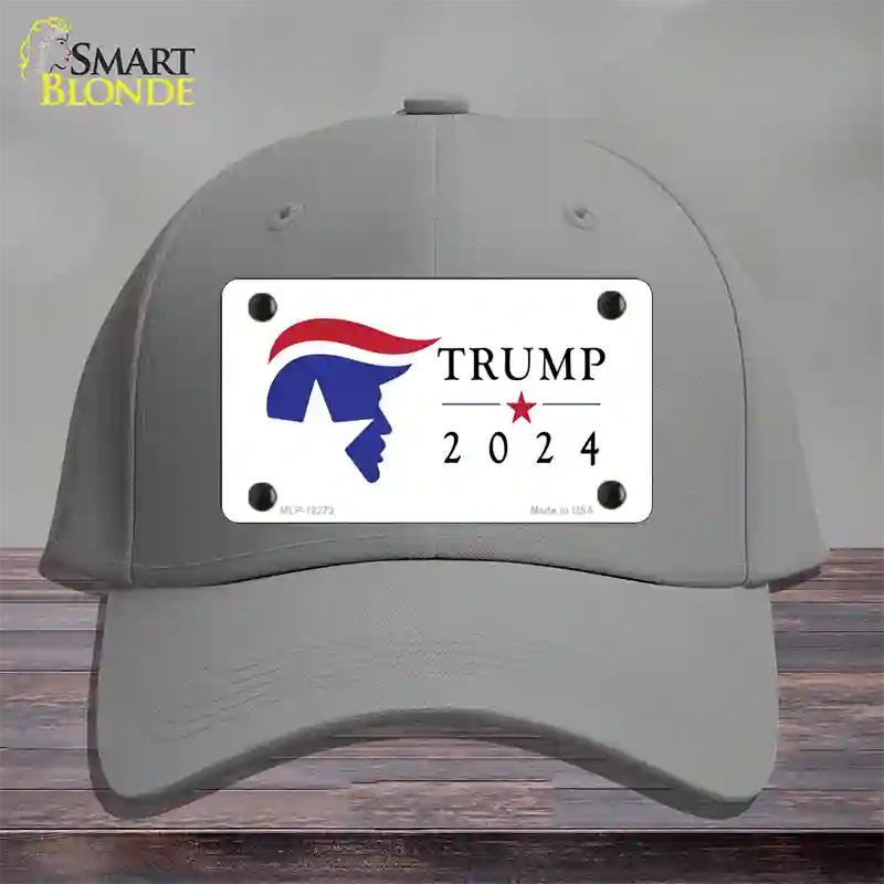 Trump 2024 Silhouette Novelty License Plate Hat Cotton / Gray