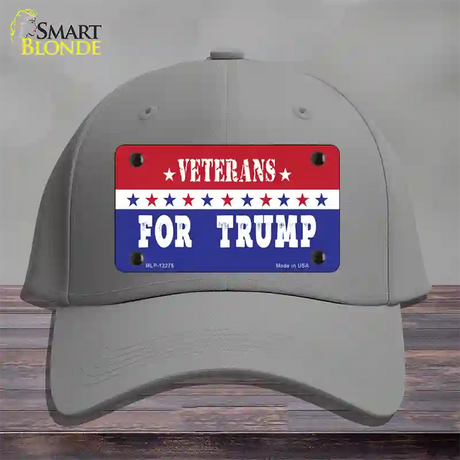 Veterans For Trump Novelty License Plate Hat Cotton / Gray