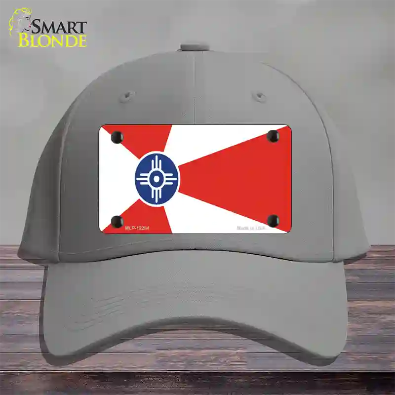 Wichita Flag Novelty License Plate Hat Cotton / Gray