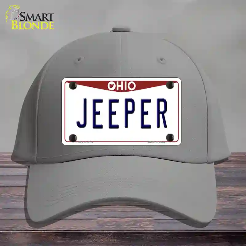 Ohio Jeeper Novelty License Plate Hat Cotton / Gray