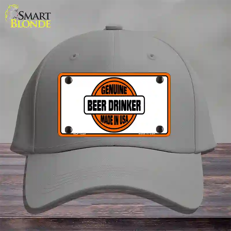 Genuine Beer Drinker Novelty License Plate Hat Cotton / Gray