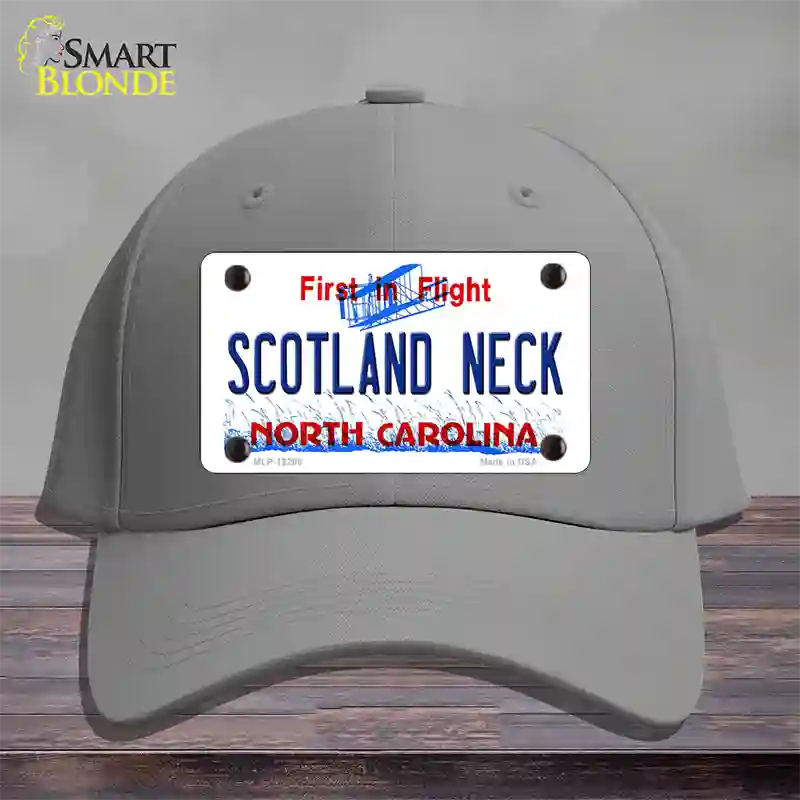 North Carolina Scotland Neck Novelty License Plate Hat Cotton / Gray