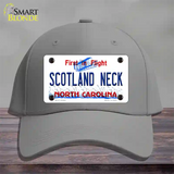 North Carolina Scotland Neck Novelty License Plate Hat Cotton / Gray