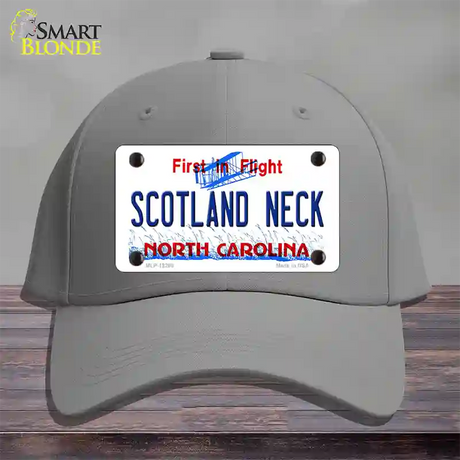 North Carolina Scotland Neck Novelty License Plate Hat Cotton / Gray