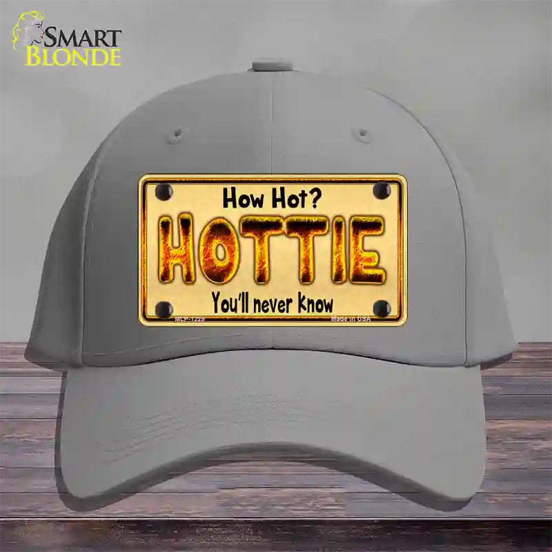 Hottie Know Novelty License Plate Hat Cotton / Gray