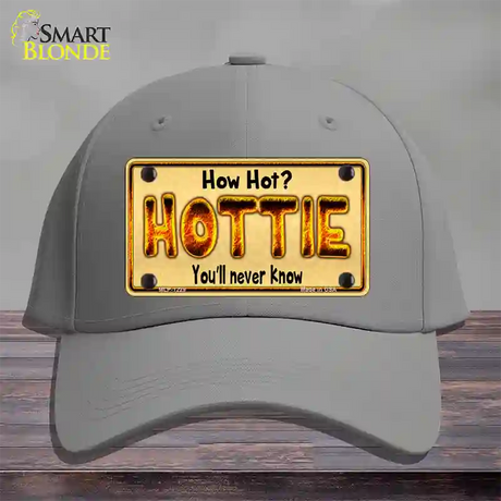 Hottie Know Novelty License Plate Hat Cotton / Gray