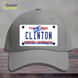 North Carolina Clinton Novelty License Plate Hat Cotton / Gray