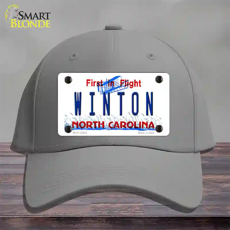 North Carolina Winton Novelty License Plate Hat Cotton / Gray