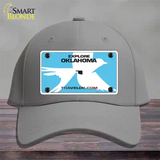 Oklahoma Travel Blank Novelty License Plate Hat Cotton / Gray