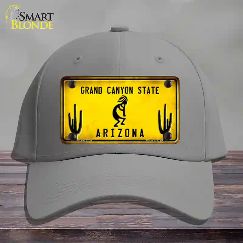 Arizona Kokopelli Yellow Novelty License Plate Hat Cotton / Gray