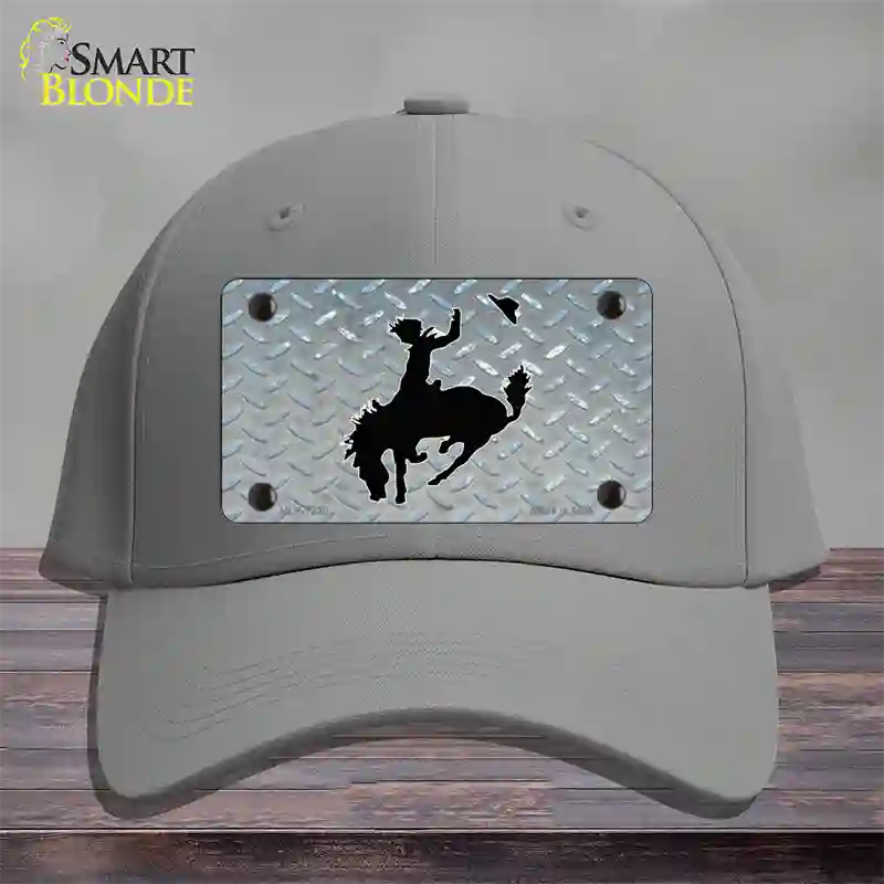 Bucking Bronco Novelty License Plate Hat Cotton / Gray