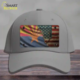 Arizona/American Flag Novelty License Plate Hat Cotton / Gray