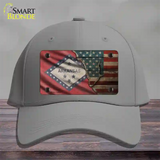 Arkansas/American Flag Novelty License Plate Hat Cotton / Gray