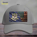 Connecticut/American Flag Novelty License Plate Hat Cotton / Gray