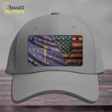 Indiana/American Flag Novelty License Plate Hat Cotton / Gray