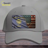 Oregon/American Flag Novelty License Plate Hat Cotton / Gray