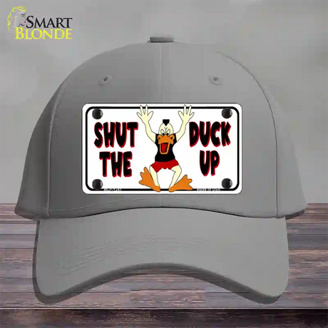 Shut The Duck Up Novelty License Plate Hat Cotton / Gray