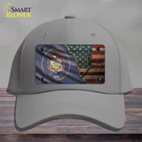 Utah/American Flag Novelty License Plate Hat Cotton / Gray