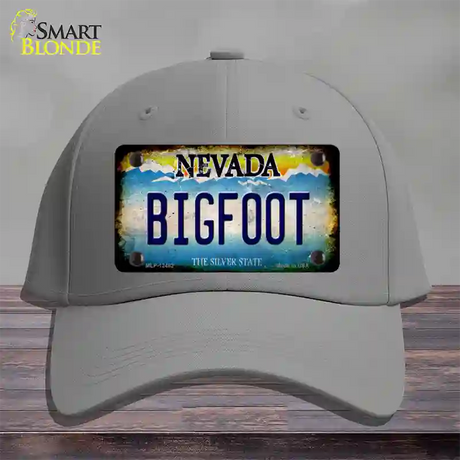 Bigfoot Nevada Novelty License Plate Hat Cotton / Gray