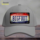 Bigfoot Idaho Novelty License Plate Hat Cotton / Gray