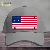 Betsy Ross American Flag Novelty License Plate Hat Cotton / Gray