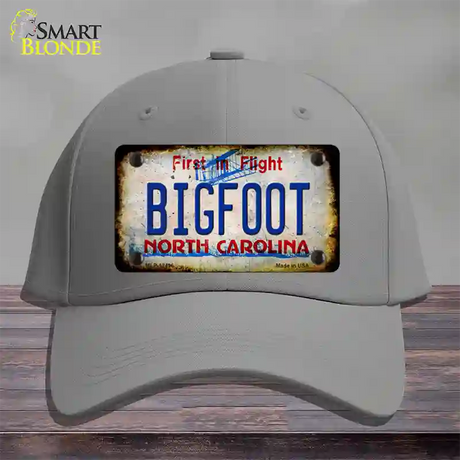 Bigfoot North Carolina Novelty License Plate Hat Tag Cotton / Gray