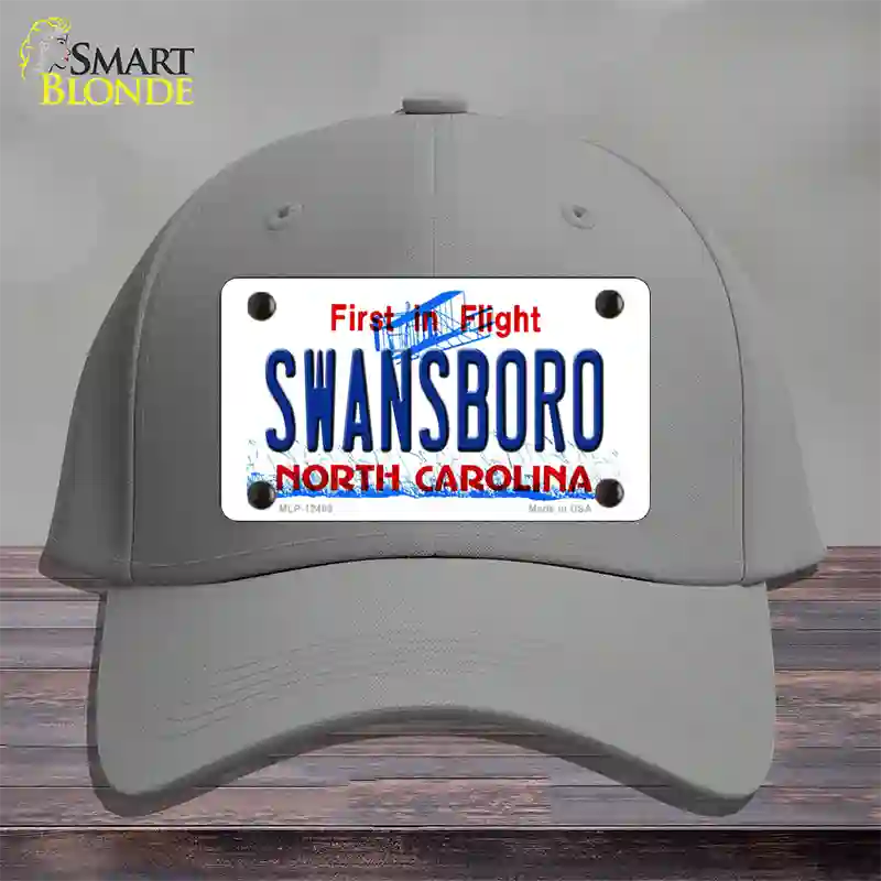 Swansboro North Carolina Novelty License Plate Hat Cotton / Gray