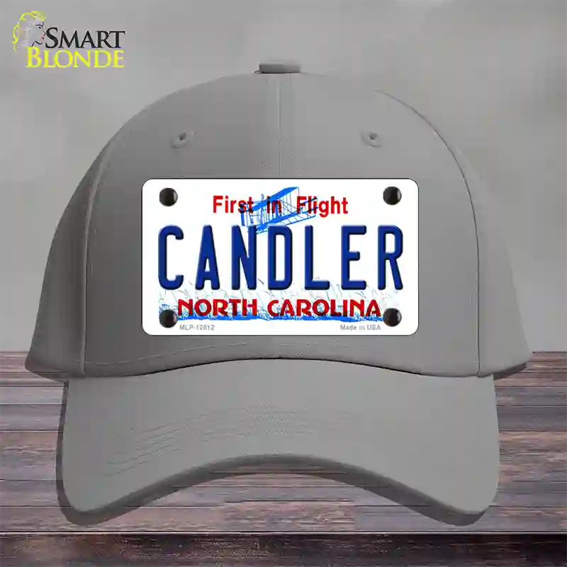 Candler North Carolina Novelty License Plate Hat Cotton / Gray