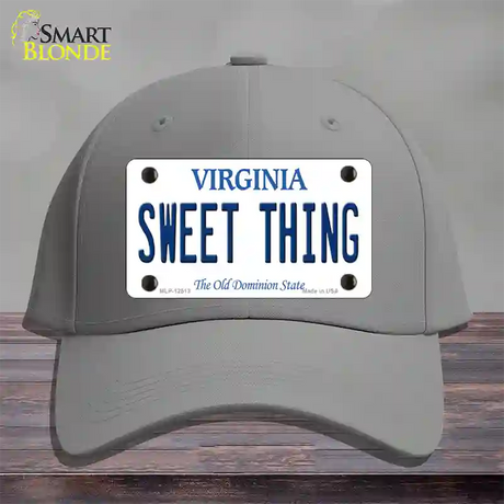 Sweet Thing Virginia Novelty License Plate Hat Cotton / Gray