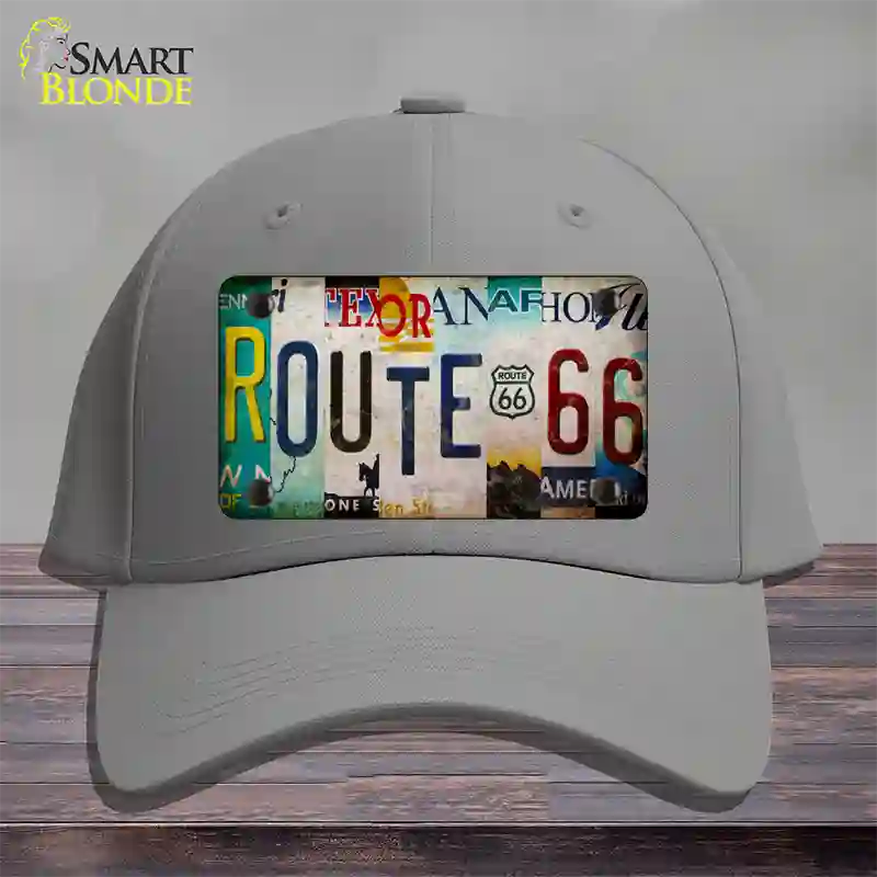 Route 66 Strip Novelty License Plate Hat Cotton / Gray