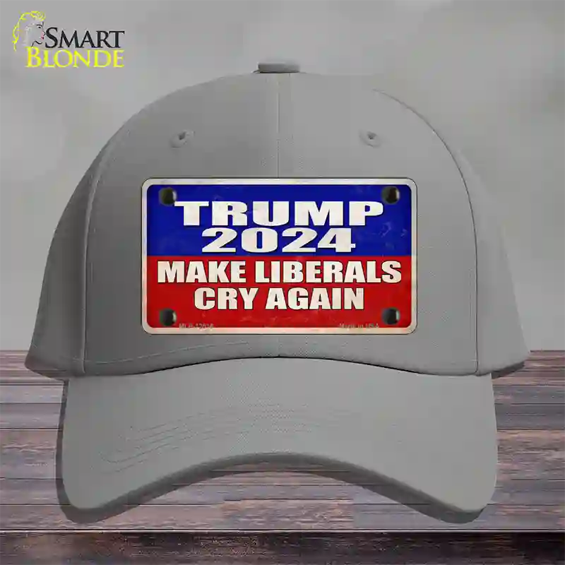 Trump Make Liberals Cry Again Novelty License Plate Hat Cotton / Gray