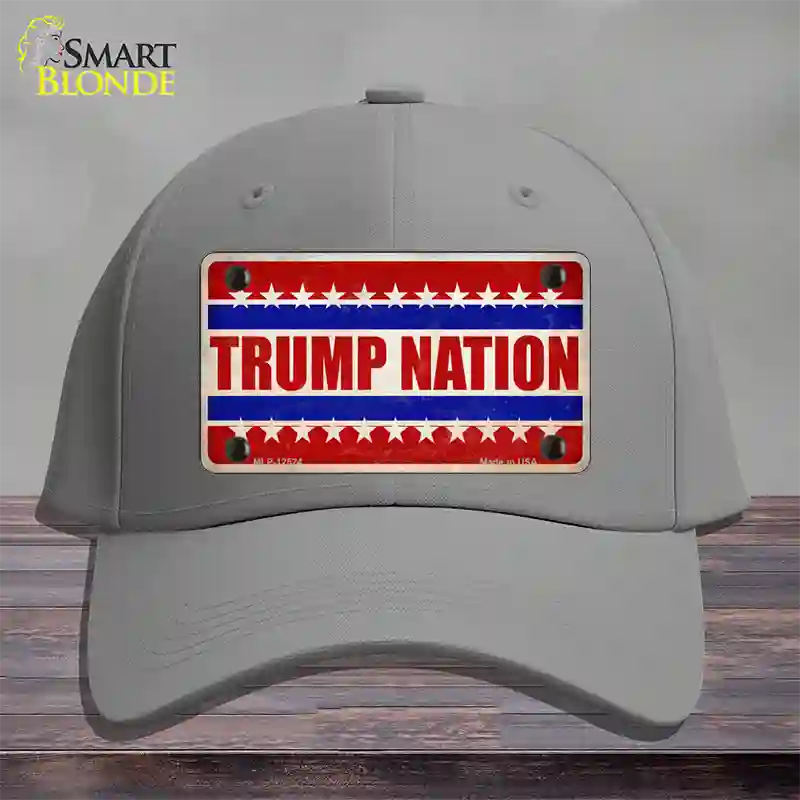 Trump Nation Novelty License Plate Hat Cotton / Gray