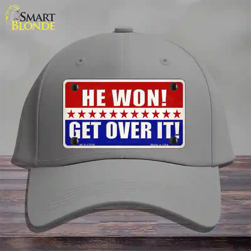 Trump Won Get Over It Novelty License Plate Hat Cotton / Gray