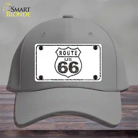 Route 66 Distressed Novelty License Plate Hat Cotton / Gray